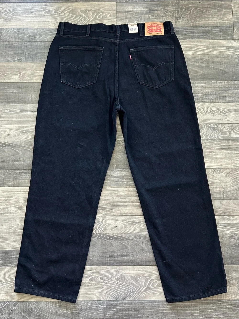42x32 NWT Levi’s 550 Relaxed Jeans Mens Black Tapered Leg 100% Cotton 0055